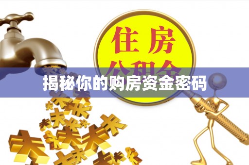城中揭秘你的购房资金密码