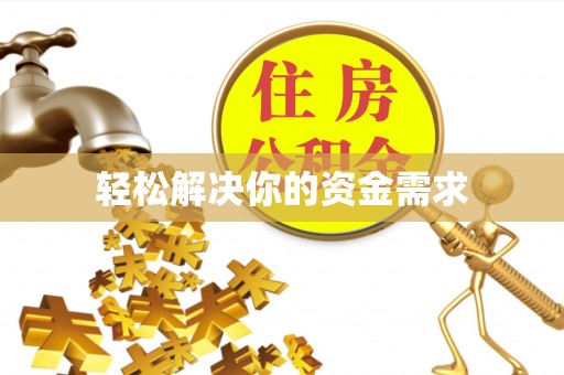 城中轻松解决你的资金需求