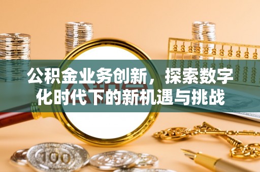 城中公积金业务创新，探索数字化时代下的新机遇与挑战