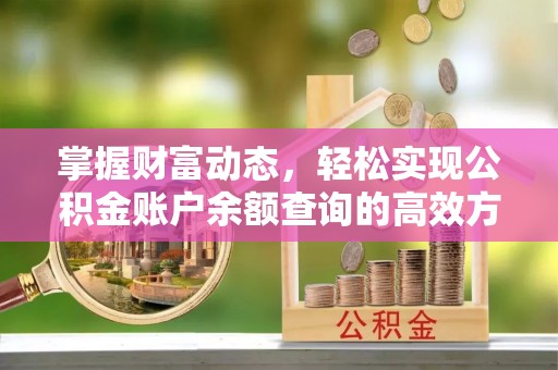 城中掌握财富动态，轻松实现公积金账户余额查询的高效方法