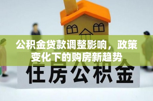 城中公积金贷款调整影响，政策变化下的购房新趋势