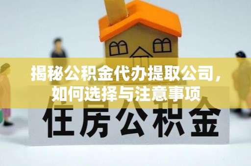 城中揭秘公积金代办提取公司，如何选择与注意事项