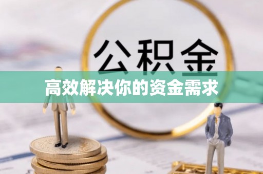 城中高效解决你的资金需求