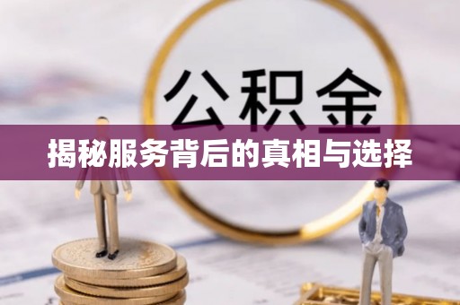 城中揭秘服务背后的真相与选择