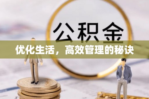 城中优化生活，高效管理的秘诀