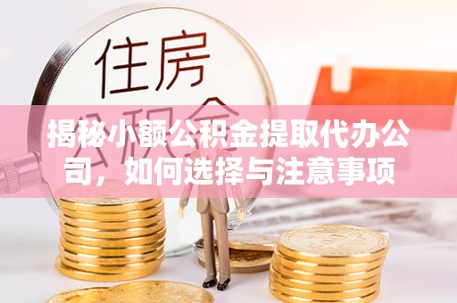 城中揭秘小额公积金提取代办公司，如何选择与注意事项