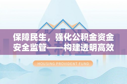 城中保障民生，强化公积金资金安全监管——构建透明高效的管理体系