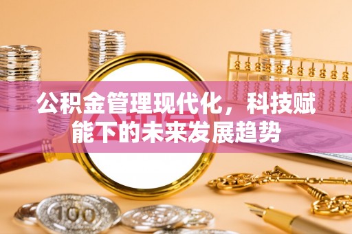 城中公积金管理现代化，科技赋能下的未来发展趋势