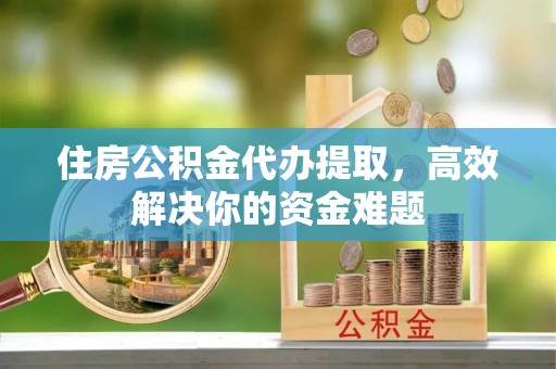 城中住房公积金代办提取，高效解决你的资金难题
