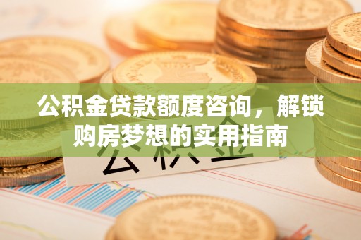 城中公积金贷款额度咨询，解锁购房梦想的实用指南
